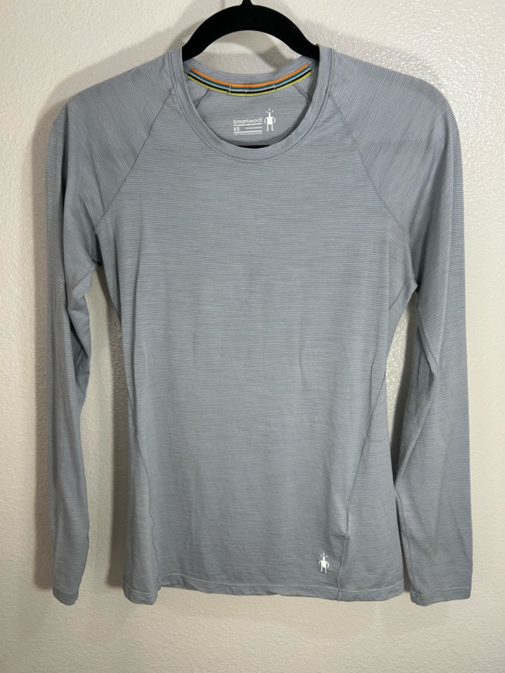 Smartwool Women's Light Gray Striped Trim Merino Crew